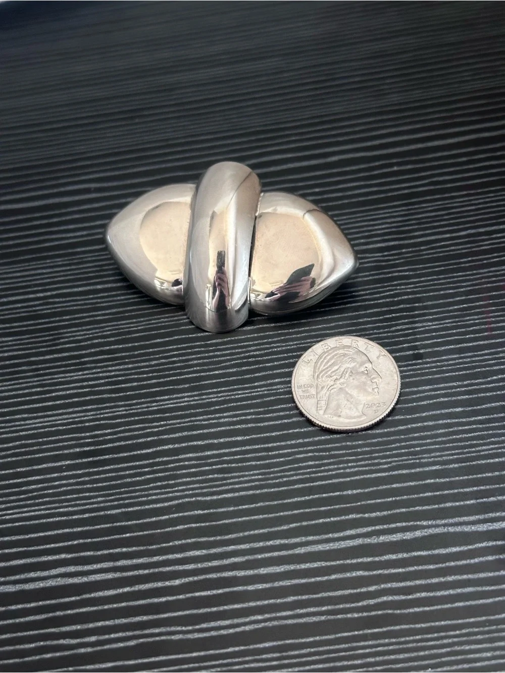 Vintage MCM Sterling Silver Minimalistic Sculptural Brooch